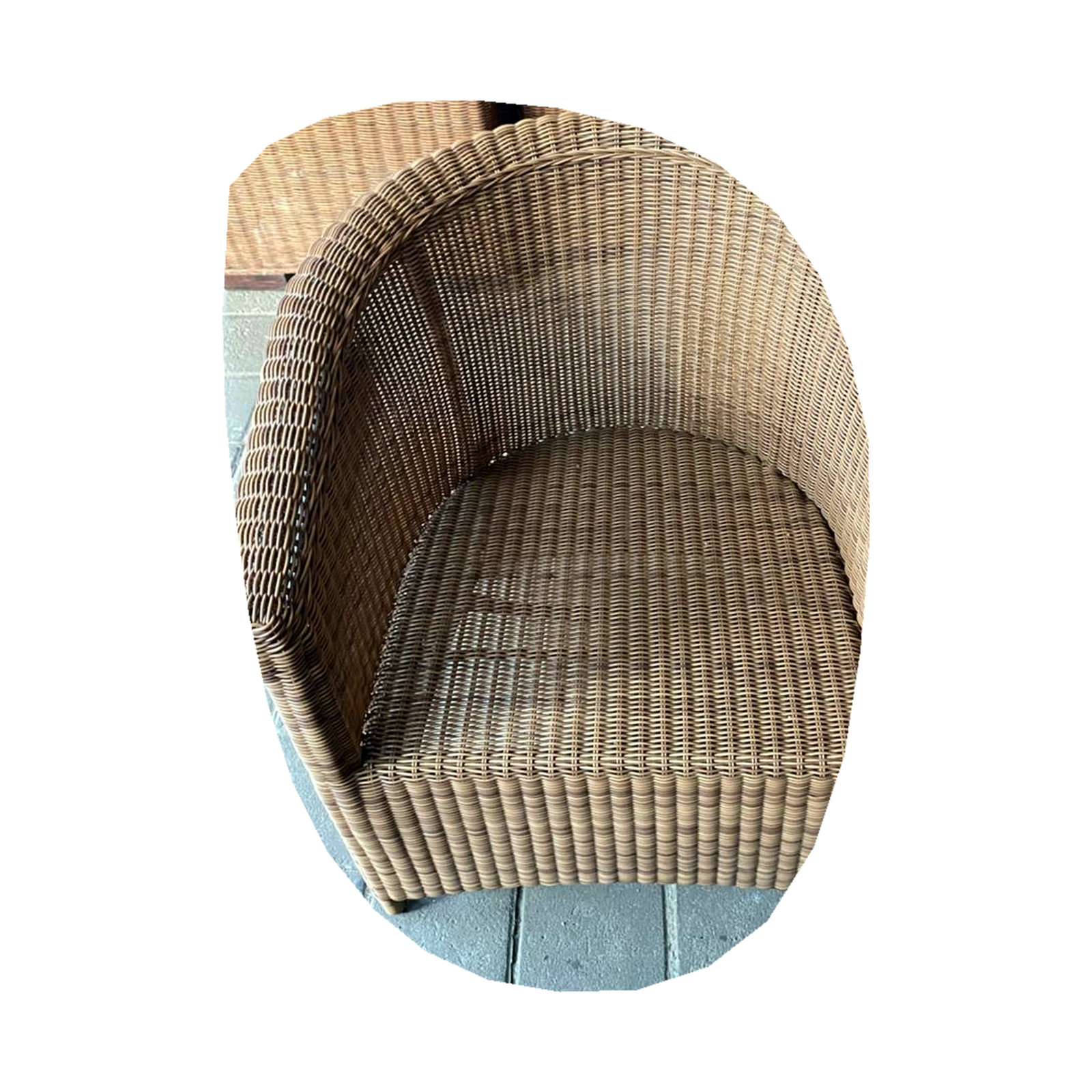 Round Rattan Armchair